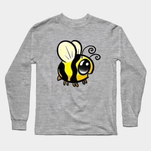 Little Bumble Bee Cartoon Illustration Long Sleeve T-Shirt